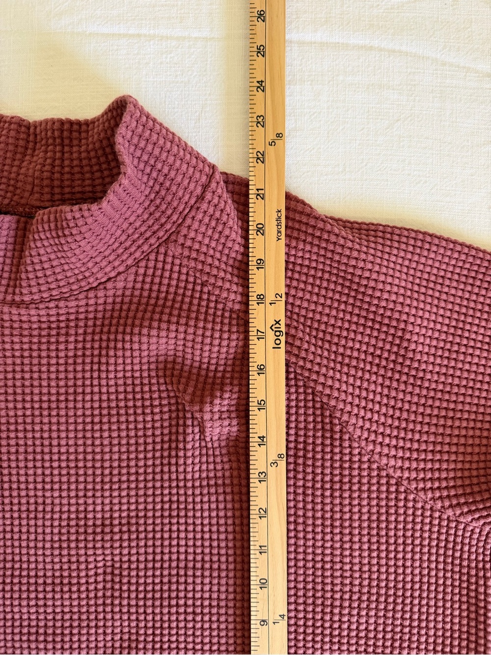 The North Face Women’s Waffle-Knit Mock Neck Sweater - Dusty Rose - Picture 10 of 10